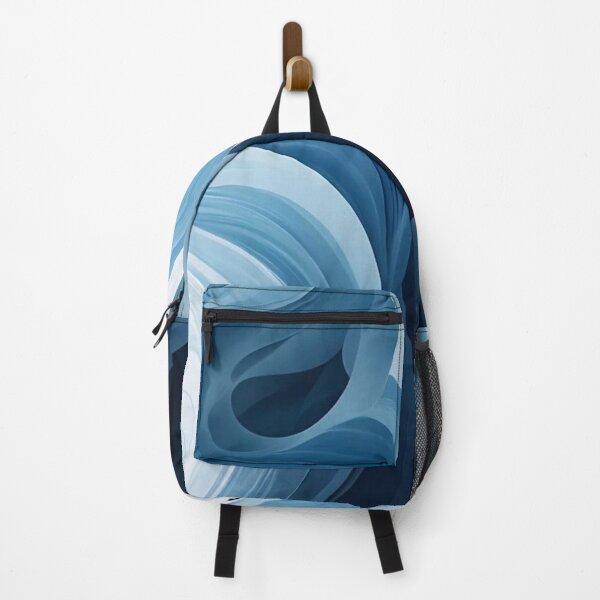 Item preview, Deep Navy and White Fluid Ocean Waves Abstract Abstract Art designed and sold by LYAN-STORE.