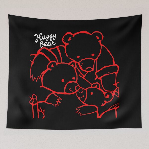 Item preview, White Typography Red Line Silhouette Bear designed and sold by billiasbros.