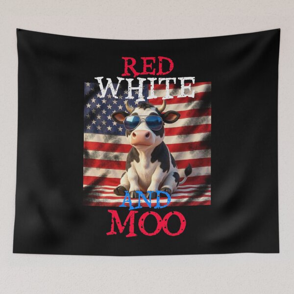 Item preview, Red White and Moo 4th of July  designed and sold by TheEndDesign.