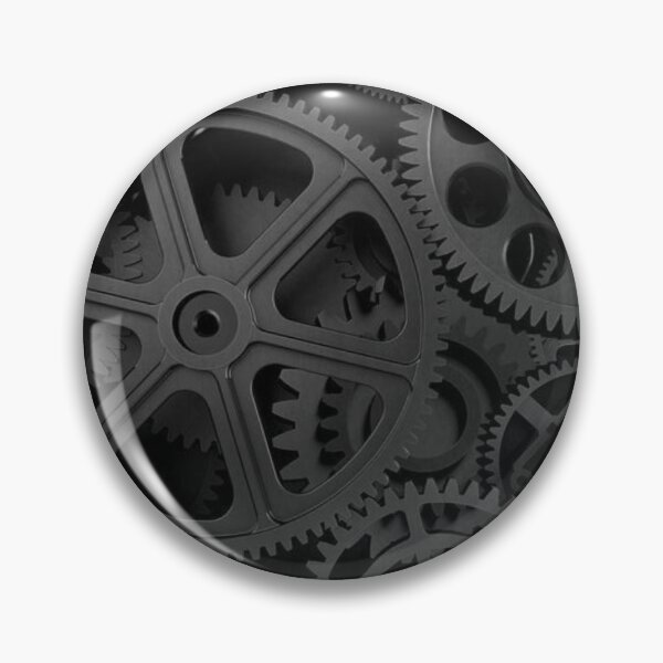 Item preview, Dark Matte Black Industrial Gears and Mechanical Cogs Pattern designed and sold by LYAN-STORE.