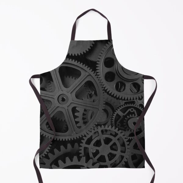 Item preview, Dark Matte Black Industrial Gears and Mechanical Cogs Pattern designed and sold by LYAN-STORE.