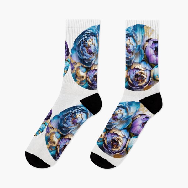 Item preview, Blue & Lavender Peony Circle | Luxury Floral Botanical Design designed and sold by GalleryPeak.