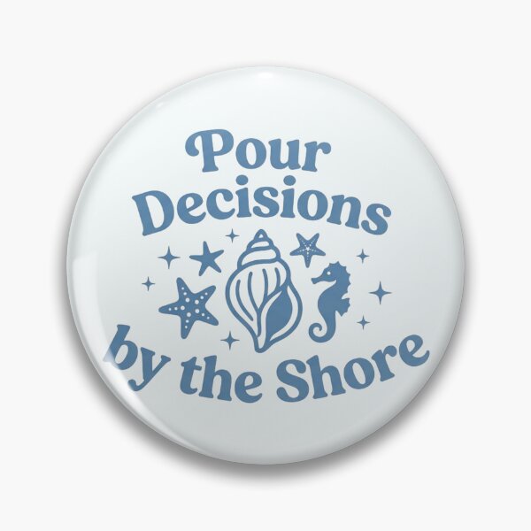 Item preview, Pour Decisions by the Shore - Funny Beach Drinking Gift for Women, Girls Trip Bachelorette Party Summer Vacation Coastal Nautical Seahorse Conch Shell Tee designed and sold by Covent Vaughn.