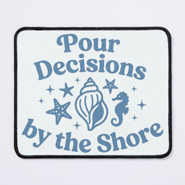 Item preview, Pour Decisions by the Shore - Funny Beach Drinking Gift for Women, Girls Trip Bachelorette Party Summer Vacation Coastal Nautical Seahorse Conch Shell Tee designed and sold by Covent Vaughn.