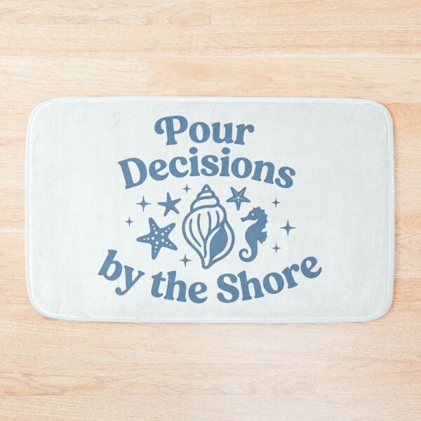 Item preview, Pour Decisions by the Shore - Funny Beach Drinking Gift for Women, Girls Trip Bachelorette Party Summer Vacation Coastal Nautical Seahorse Conch Shell Tee designed and sold by Covent Vaughn.