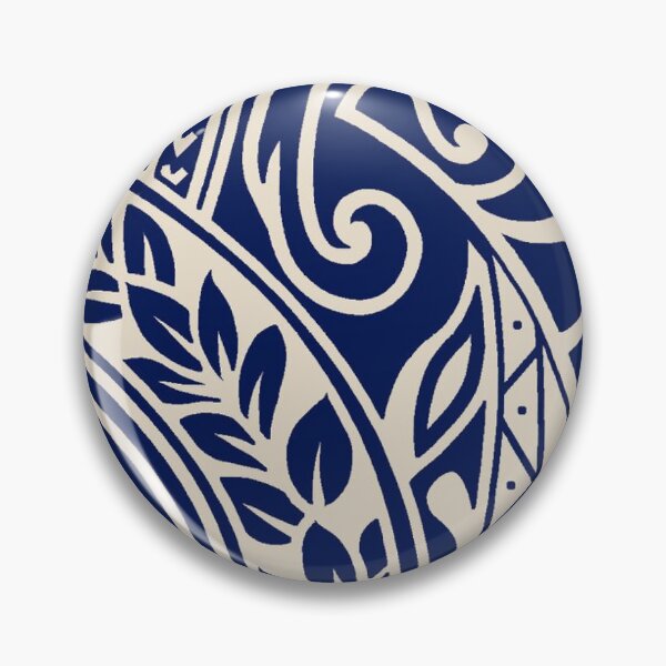 Item preview, Navy Blue Polynesian Tribal Tattoo Seamless Pattern designed and sold by LYAN-STORE.