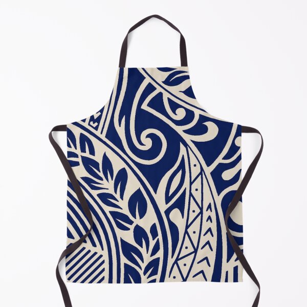 Item preview, Navy Blue Polynesian Tribal Tattoo Seamless Pattern designed and sold by LYAN-STORE.