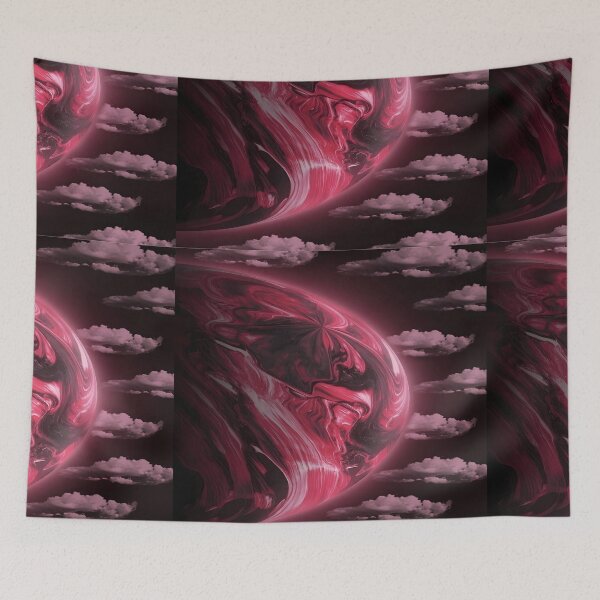 Item preview, Surreal Crimson Planet in Cloudy Night Sky designed and sold by L&L.
