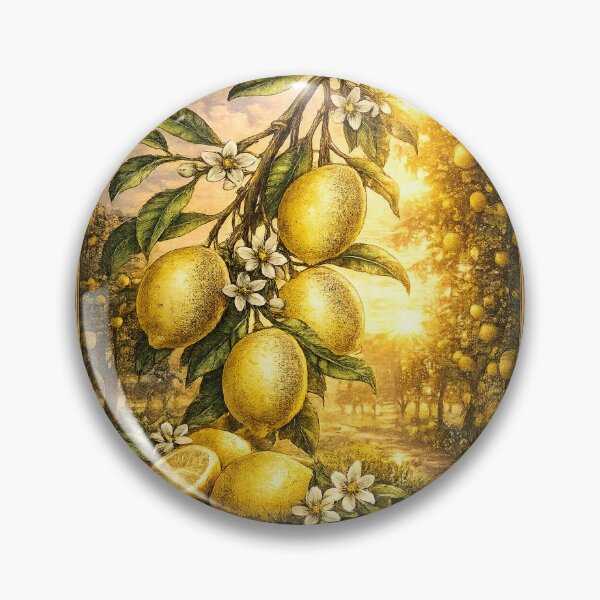 Item preview, Vintage Lemon Grove Sunset Poster designed and sold by Les-Ink-Studio.