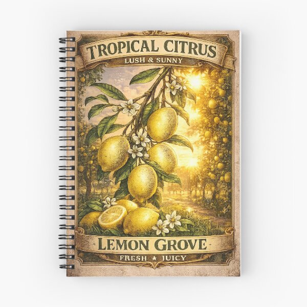 Item preview, Vintage Lemon Grove Sunset Poster designed and sold by Les-Ink-Studio.