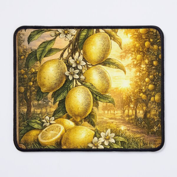 Item preview, Vintage Lemon Grove Sunset Poster designed and sold by Les-Ink-Studio.