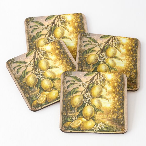 Item preview, Vintage Lemon Grove Sunset Poster designed and sold by Les-Ink-Studio.