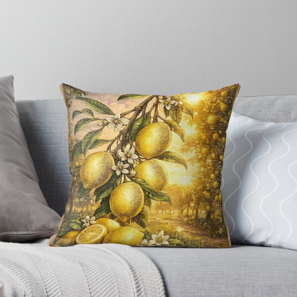Item preview, Vintage Lemon Grove Sunset Poster designed and sold by Les-Ink-Studio.
