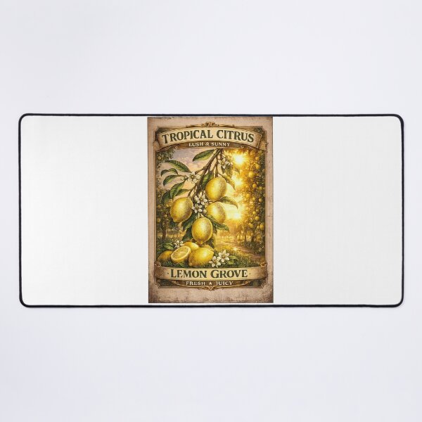 Item preview, Vintage Lemon Grove Sunset Poster designed and sold by Les-Ink-Studio.
