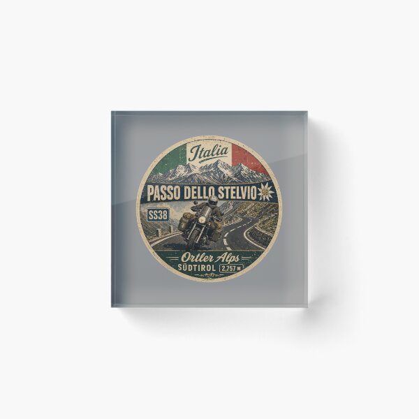 Item preview, Stelvio Pass Passo Dello Stelvio Italy Motorcycle Sticker & TShirt 11 designed and sold by OuterShellUK.