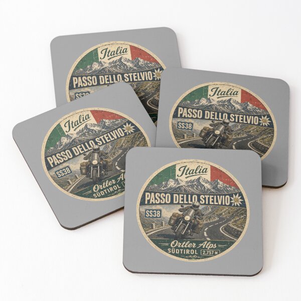 Item preview, Stelvio Pass Passo Dello Stelvio Italy Motorcycle Sticker & TShirt 11 designed and sold by OuterShellUK.
