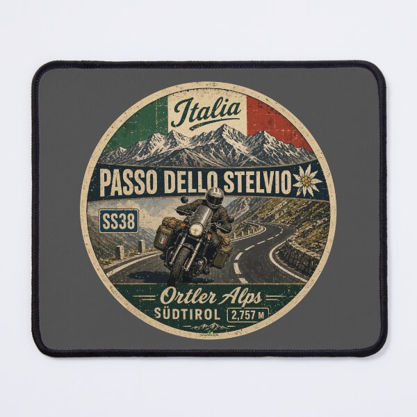 Item preview, Stelvio Pass Passo Dello Stelvio Italy Motorcycle Sticker & TShirt 11 designed and sold by OuterShellUK.