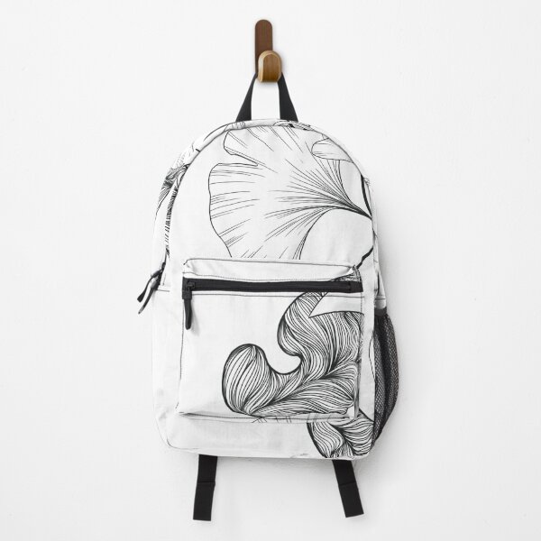 Item preview, Surrealist drawing with moon, ginko leaves, a flower and lines designed and sold by ArtedeSer.