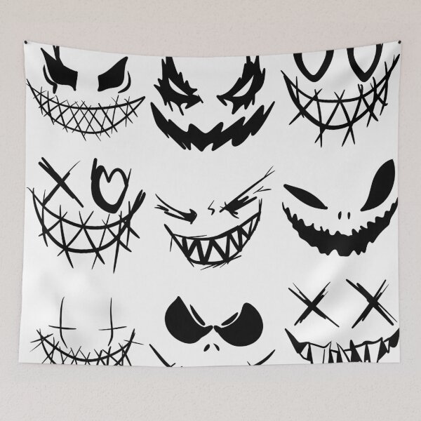 Item preview, Spooky Scary Creepy Smiles Gothic Grunge Face Elements Pack designed and sold by LYAN-STORE.