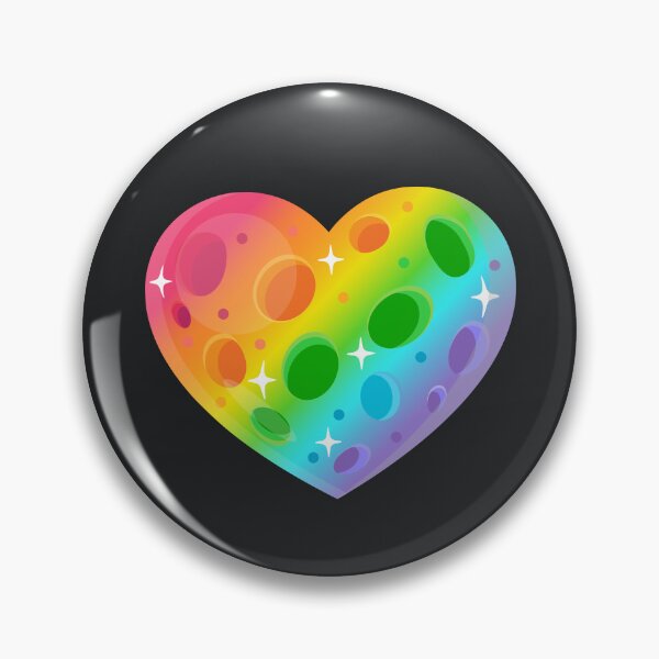 Item preview, Bright Rainbow Heart Planet designed and sold by GlitterArtySVG.