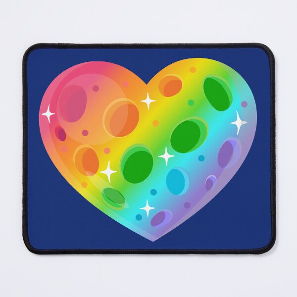 Item preview, Bright Rainbow Heart Planet designed and sold by GlitterArtySVG.
