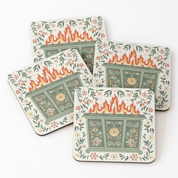 Item preview, Scandinavian Folk Art, Dumpster Fire designed and sold by xiao xuans.