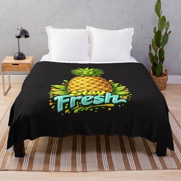 Item preview, Stay Fresh Pineapple Tropical Summer Graphic Design designed and sold by Les-Ink-Studio.