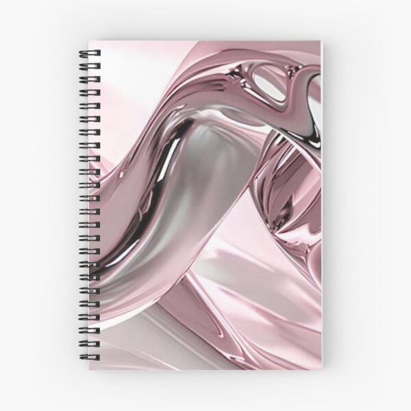 Item preview, Liquid Rose Gold Metallic Waves 3D Chrome Abstract Art designed and sold by LYAN-STORE.