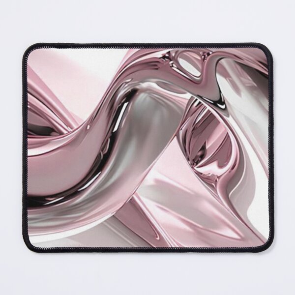 Item preview, Liquid Rose Gold Metallic Waves 3D Chrome Abstract Art designed and sold by LYAN-STORE.