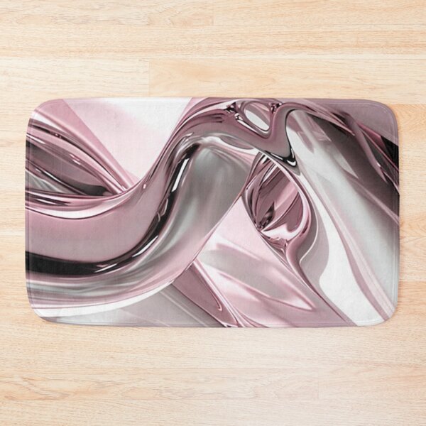 Item preview, Liquid Rose Gold Metallic Waves 3D Chrome Abstract Art designed and sold by LYAN-STORE.