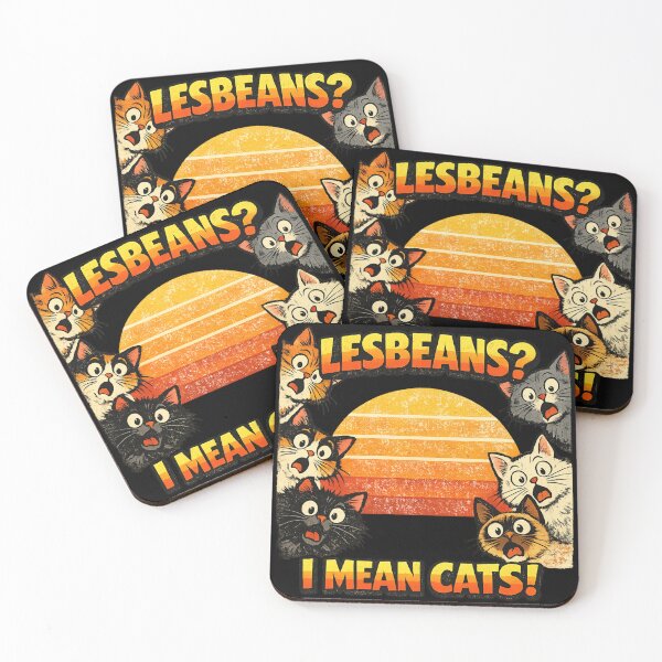 Item preview, Lesbeans I Mean Cats Funny LGBT Cat Lover Humor Pride Gift designed and sold by irfanshikh.
