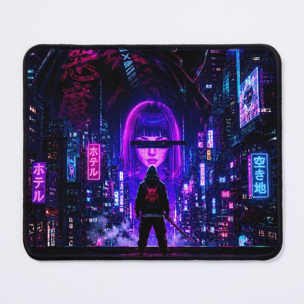 Item preview, Cyberpunk Demon Samurai | Japanese Gaming Inspired Artwork designed and sold by Ivory Code.