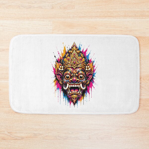 Item preview, Mystic Temple Demon – Neon Thai Guardian Mask Main Tag: designed and sold by filou designs.