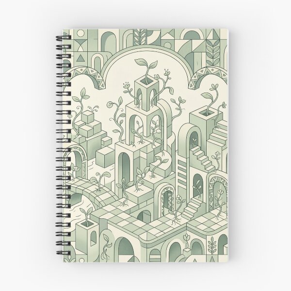Item preview, Verdant Geometry: Dream Architecture Botanical Maze Sticker  designed and sold by CuteRage.