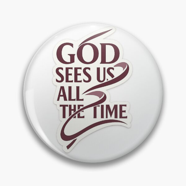 Item preview, God Sees Us All The Time Christian Typography Sticker designed and sold by The-faith.
