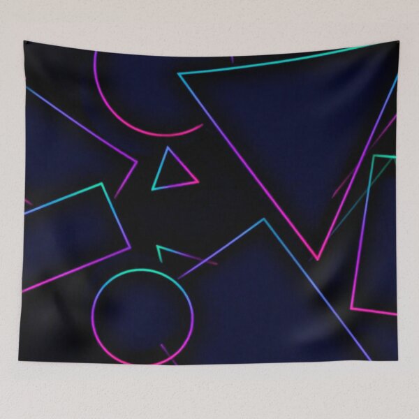Item preview, Neon Cyberpunk Geometric Shapes Synthwave Seamless Pattern designed and sold by LYAN-STORE.