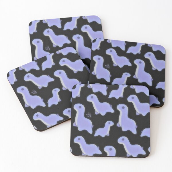 Item preview, Cute Kawaii Purple Dinosaur Loch Ness Monster Seamless Pattern designed and sold by LYAN-STORE.