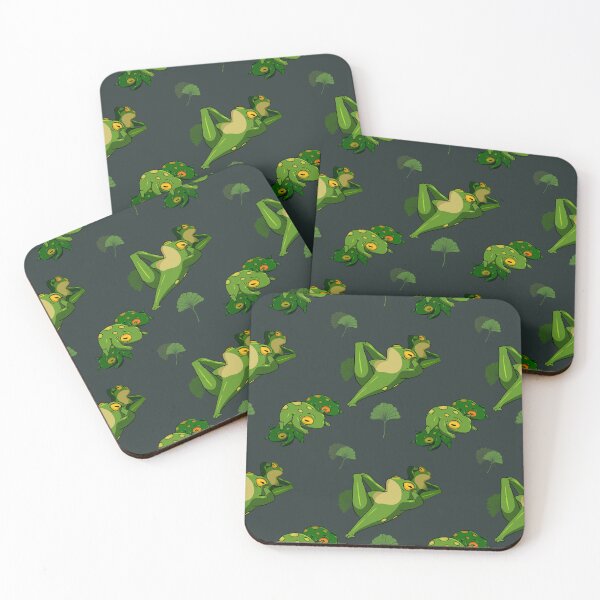 Item preview, Cute Chill Frogs and Ginkgo Leaves Seamless Pattern designed and sold by LYAN-STORE.
