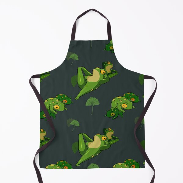 Item preview, Cute Chill Frogs and Ginkgo Leaves Seamless Pattern designed and sold by LYAN-STORE.