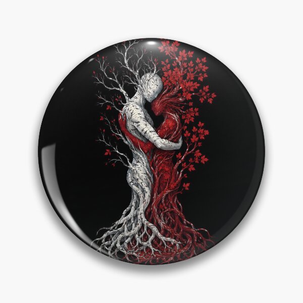 Item preview, Rooted Together — Tree Couple Embrace Art Print, Twin Flame Botanical Illustration, Soulmate Nature Gift designed and sold by Martin's_Design.