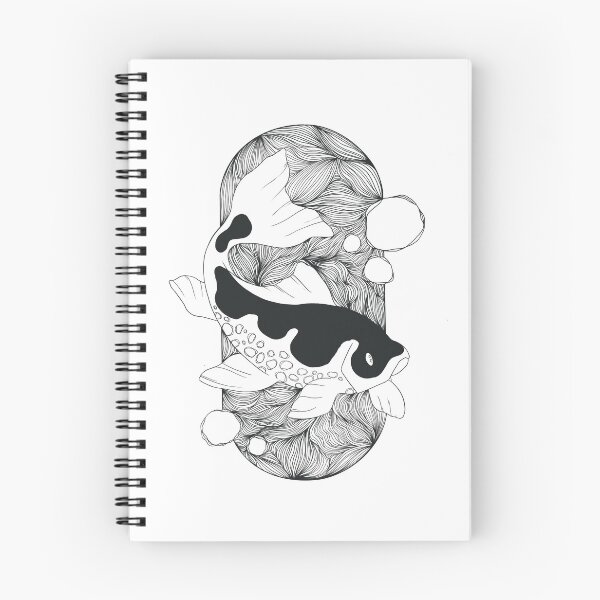 Item preview, Fish swimming in a sea of lines and bubbles designed and sold by ArtedeSer.