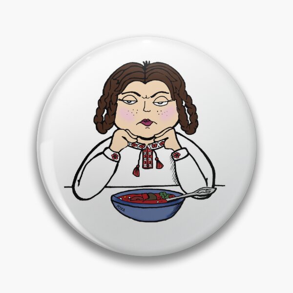 Item preview, Funny Ukrainian Borscht Angry Girl Vyshyvanka Meme designed and sold by MyxaART.