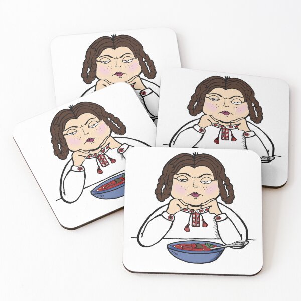 Item preview, Funny Ukrainian Borscht Angry Girl Vyshyvanka Meme designed and sold by MyxaART.
