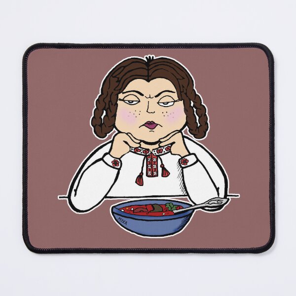 Item preview, Funny Ukrainian Borscht Angry Girl Vyshyvanka Meme designed and sold by MyxaART.
