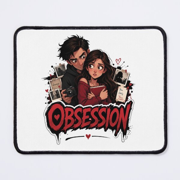 Item preview, Obsession Cartoon Style Movie Poster Design | Dark Love Aesthetic Illustration PNG designed and sold by Graphic Therapist.