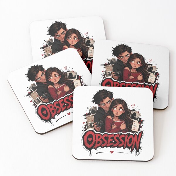 Item preview, Obsession Cartoon Style Movie Poster Design | Dark Love Aesthetic Illustration PNG designed and sold by Graphic Therapist.
