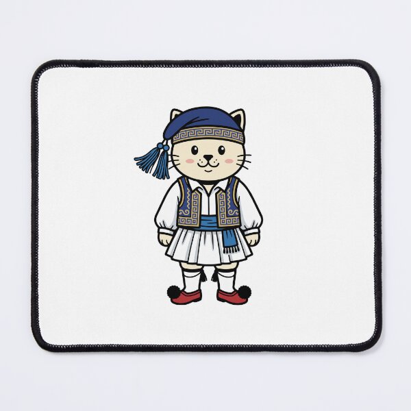 Item preview, Greece cute cat in greec outfit designed and sold by monkeytee.