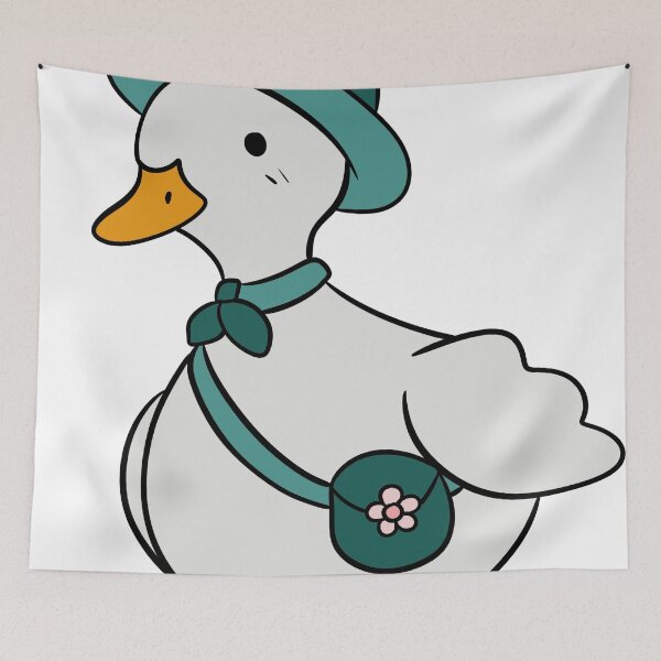 Item preview, Cute Kawaii Goose Traveler with Tiny Bag Sticker designed and sold by LYAN-STORE.