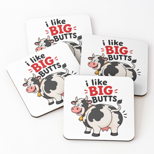 Item preview, I Like Big Butts Funny Cartoon Cow Humor Art designed and sold by teeperfect.