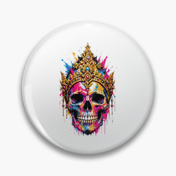 Item preview, Neon Skull Queen – Royal Pop Art Rebellion Main Tag: designed and sold by filou designs.